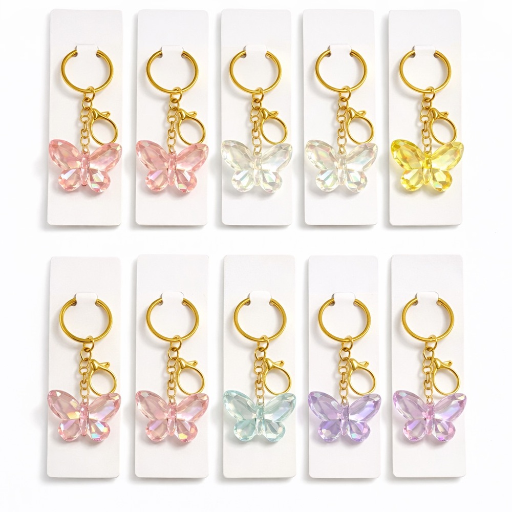 Butterfly Keychain or Bag charms  2 for $15 or 1 for $10 Assorted Pastel Colors